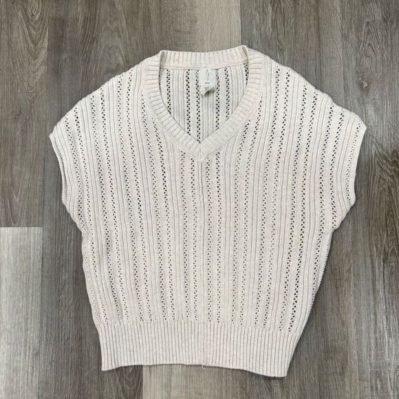 Joie Knit Sweater Pullover Sleeveless Vest Top White Cream - Picture 4 of 4